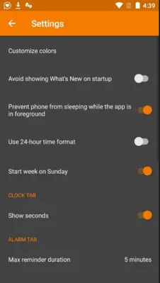 Simple Clock android App screenshot 4